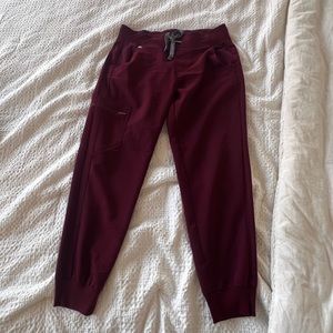 Wear Figs Zamora Joggers Burgundy Size Small Petite